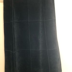 Black suede midi skirt new with tags